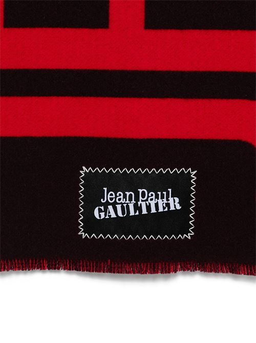 Bordeaux red all-over logo scarf JEAN PAUL GAULTIER | 24/30-U-EC035PC5492830